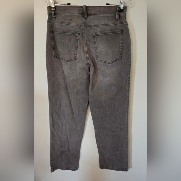 Eileen Fisher Gray Straight Leg Jeans Size XS - Picture 2 of 5